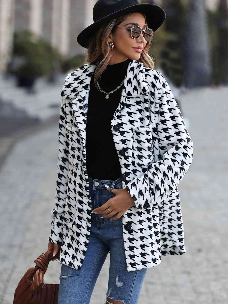 the wesley houndstooth button down jacket